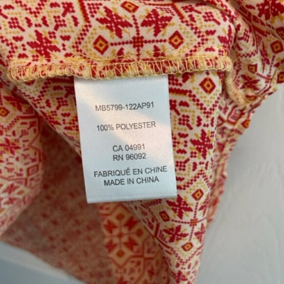 Sleeveless V Neck blouse orange/yellow Size L - Picture 4 of 4